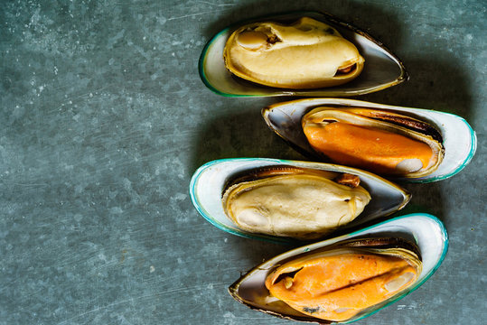 steamed sea mussels