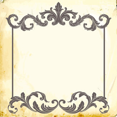 Vector baroque of vintage elements for design. 