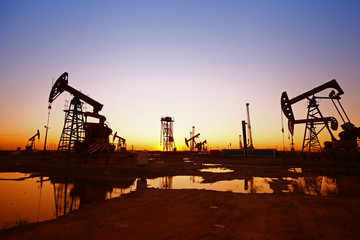 Fototapeta na wymiar Oil pump, oil industry equipment