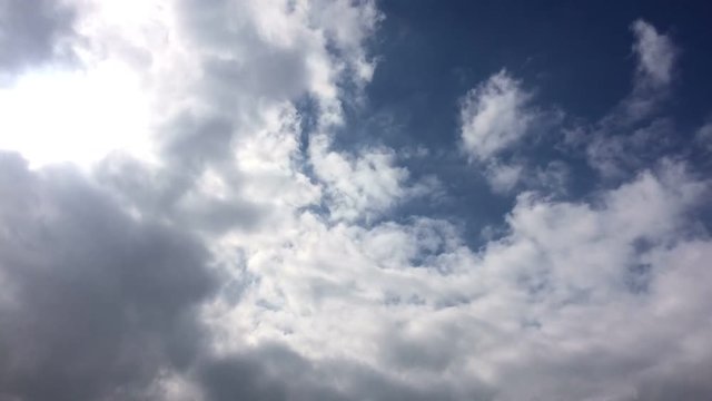 北海道の大空　タイムラプス　曇りのち晴れ