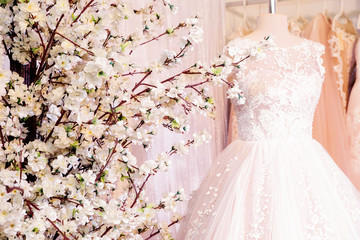 wedding dresses at the exhibition
