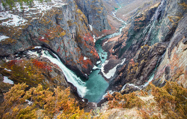 Obraz premium Voringsfossen waterfall, Norway. HDR