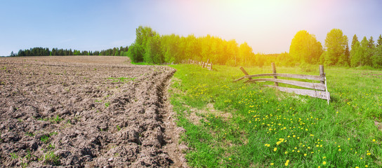 plough-land and green field