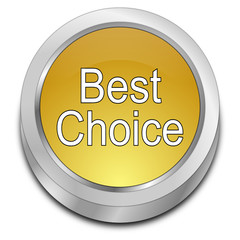 Best Choice button - 3D illustration