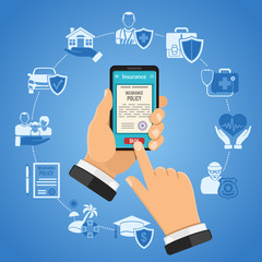 Online Insurance Services Concept