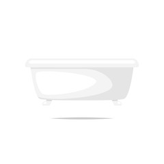 White bathtub vector illustration