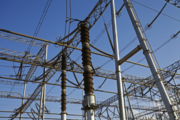 High voltage electric tower line