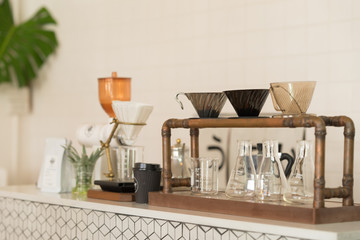 Modern and nice drip coffee corner