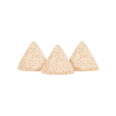 Rice dumplings, symbol of Chinese traditional Boat Festival vector Illustration on a white background