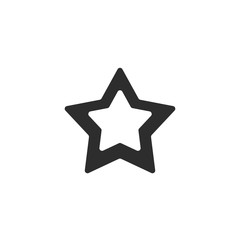 Star icon in flat design on white background. Vector illustration