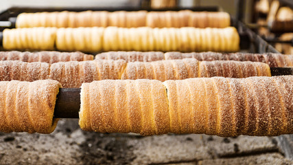  Trdelnik in the streets of Prague,  Czech Republic