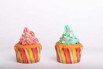 homemade cupcakes with frosting