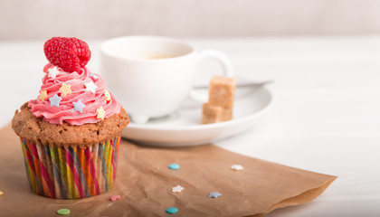 homemade cupcakes with frosting