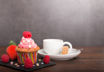 homemade cupcakes with frosting