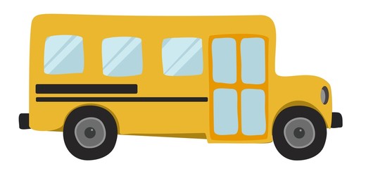Cartoon yellow school bus  © Natalya
