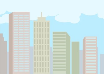 Vector illustartion of urban metropolis 