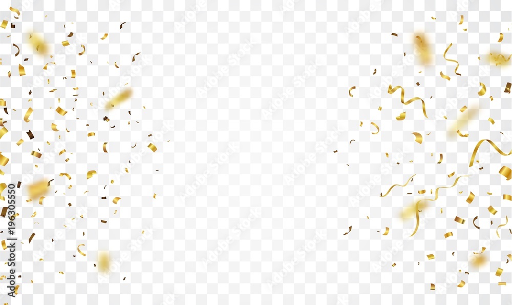 Wall mural Gold confetti background