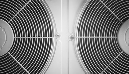 Close up air compressor's protection grid