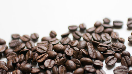 Fototapeta premium Coffee bean seed raw material for coffee drink