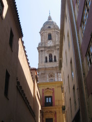 Fototapeta na wymiar Street scene in Malaga, Spain
