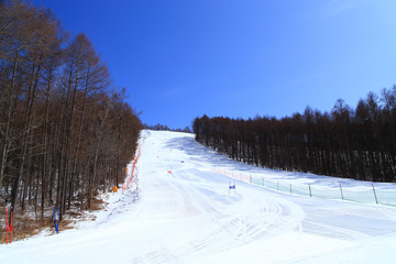 Ski slopes in Karuizawa, Japan