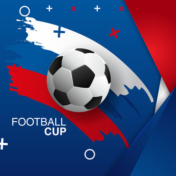 vector illustration of a football cup. design of a stylish background for the soccer championship