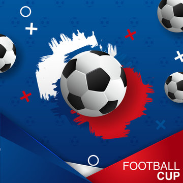 vector illustration of a football cup. design of a stylish background for the soccer championship