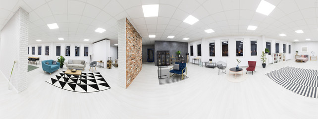 Modern spacious flat interior