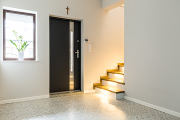 Modern grey house interior