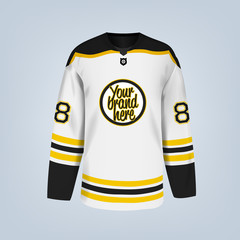 Vector illustration of hockey team jersey template