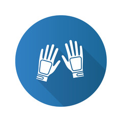 Obraz premium Gloves flat design long shadow glyph icon