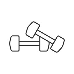 Dumbbells linear icon
