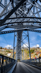 Dom Luis I Bridge over Douro River. Porto, Portugal