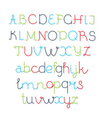 Colorful rounded line font - thin