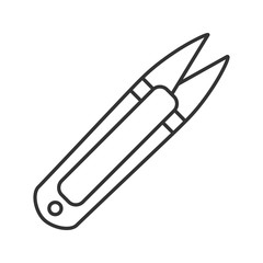 Sewing clippers linear icon