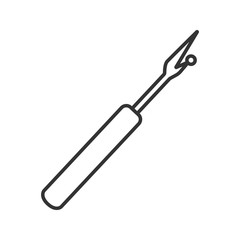 Sewing seam ripper linear icon