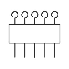 Obraz premium Eye pins set linear icon