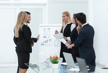 Business people at presentation in office