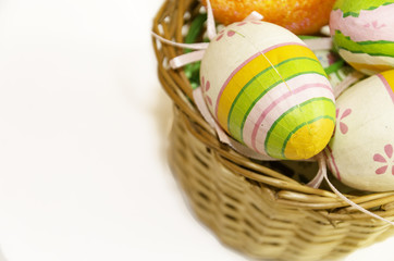 Easter eggs in the basket