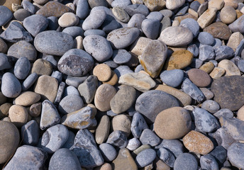 Smooth pebbles on the Irish coast of Atlantic Ocean 