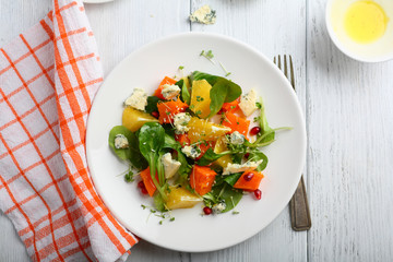 salad with pumpkins
