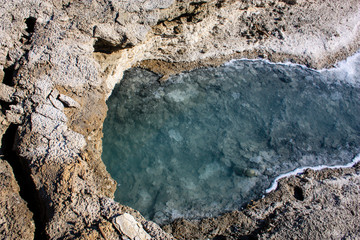Nature and landscape of the Dead sea in Israel       
