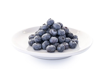 blueberries isolated on white background.