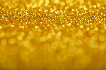 Abstract Golden Defocused Lights Background