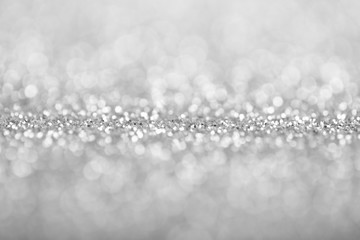 Abstract Silver Defocused Lights Background