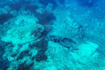 spearfishing in ocean