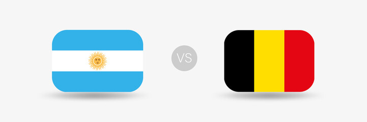 Argentinien gegen Belgien - Flaggen