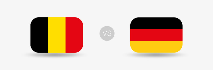 Belgien gegen Deutschland - Flaggen