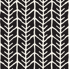 Simple ink geometric pattern. Monochrome black and white strokes background. Hand drawn texture for your design