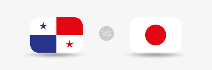 Panama gegen Japan - Flaggen